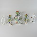 A collection of 19th century Staffordshire figures,