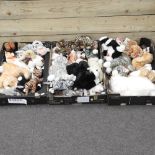 A large collection of soft toys