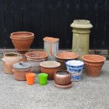 A collection of garden pots