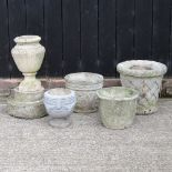 A collection of garden planters,