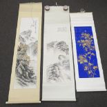 Three Chinese scrolls,