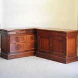 A cherrywood sideboard, together with another similar,