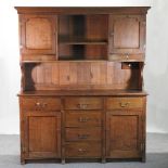 An 18th century style oak and elm dresser, by Manningtree Cabinet Makers,