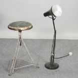A mid 20th century industrial stool,