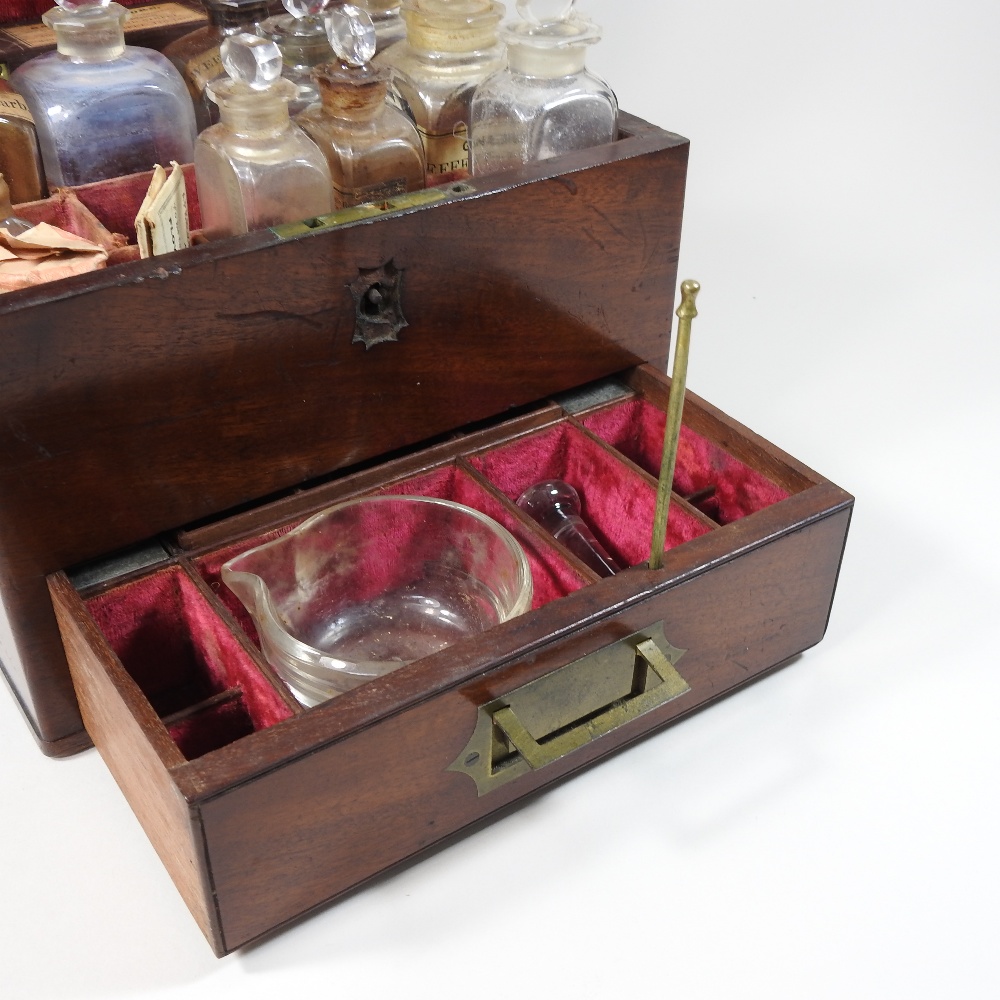 A 19th century mahogany and brass bound apothecary box, bearing a paper label for Savory & Moore, - Image 7 of 22