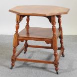 An Edwardian walnut occasional table,