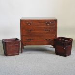 A George III style mahogany chest of drawers, 76cm,