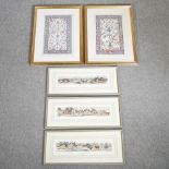 A pair of Persian prints, 59 x 36cm,