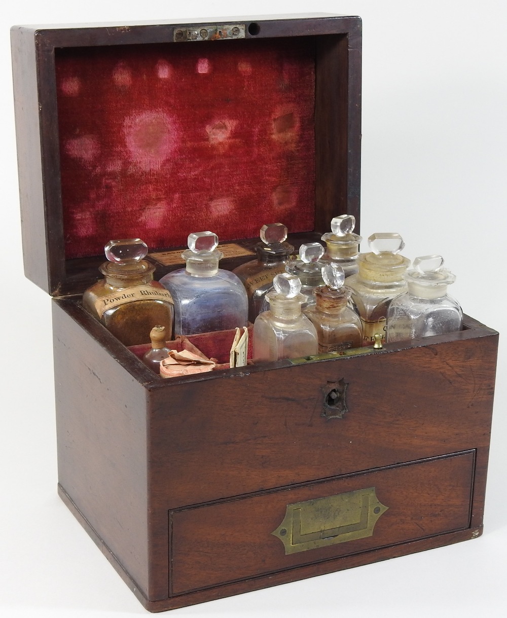 A 19th century mahogany and brass bound apothecary box, bearing a paper label for Savory & Moore, - Image 12 of 22