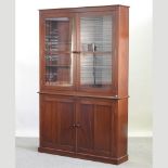 A Victorian mahogany cabinet bookcase,
