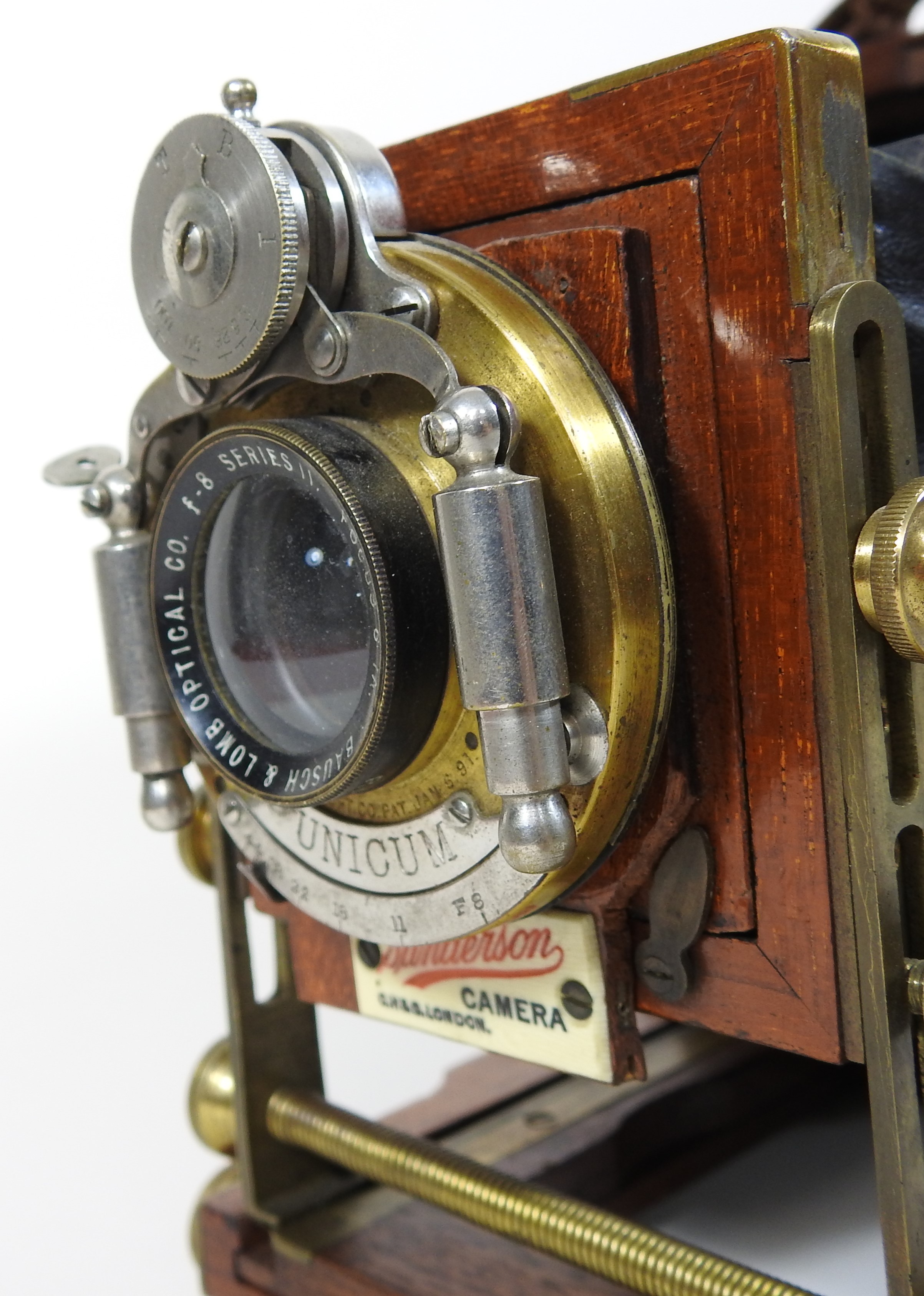 An early 20th century Sanderson Unicum BB Instantograph patent plate camera body, 1902, - Image 8 of 37