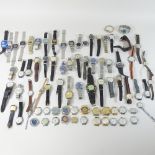 A large collection of vintage wristwatches