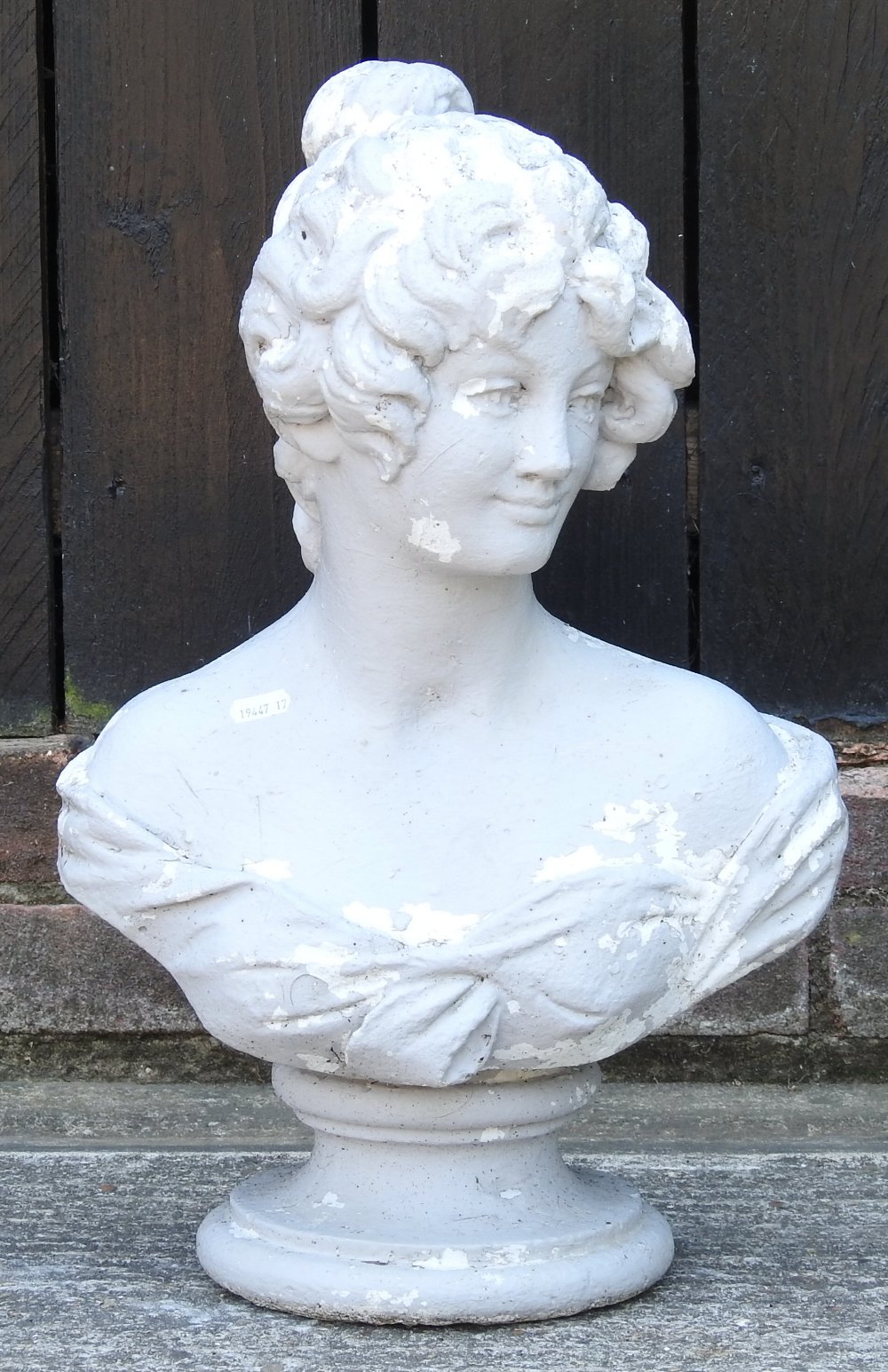 A painted bust of a lady, - Image 7 of 7
