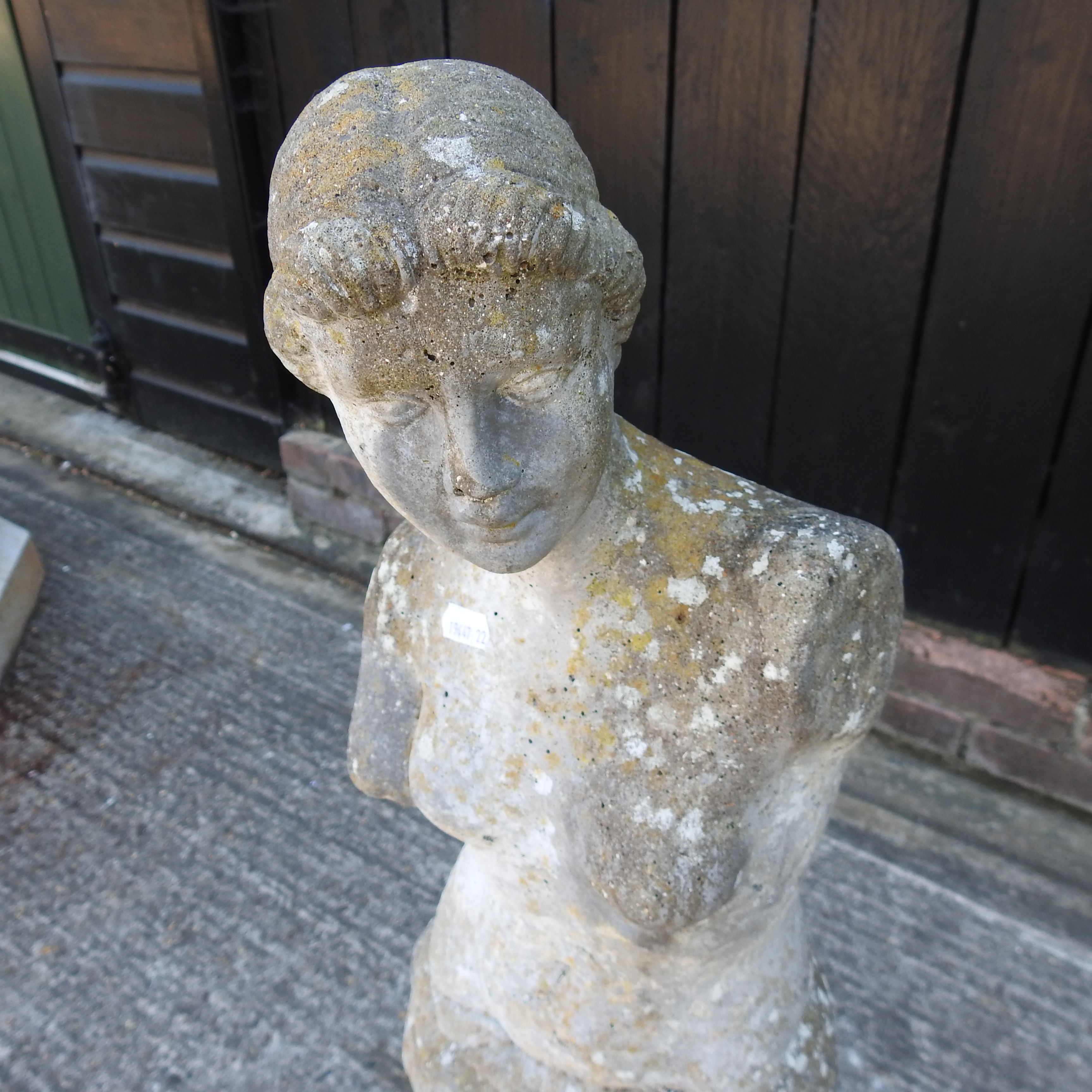 A reconstituted stone garden figure of a classical lady, - Image 8 of 11