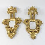 A pair of Venetian style gilt framed wall mirrors,