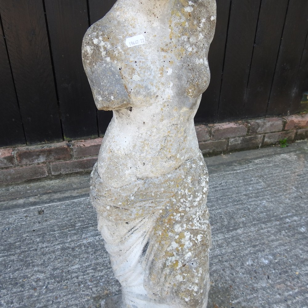 A reconstituted stone garden figure of a classical lady, - Image 11 of 11