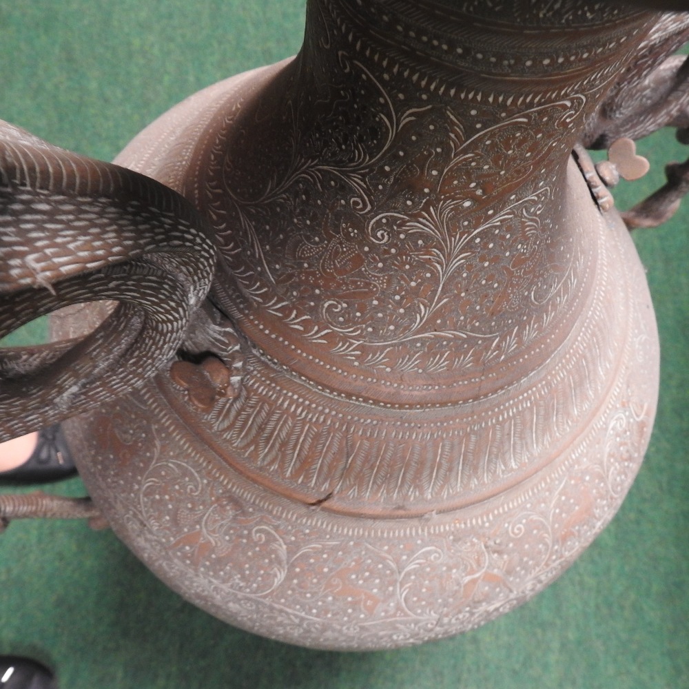 An early 20th century Indian brass urn and cover, - Image 12 of 19