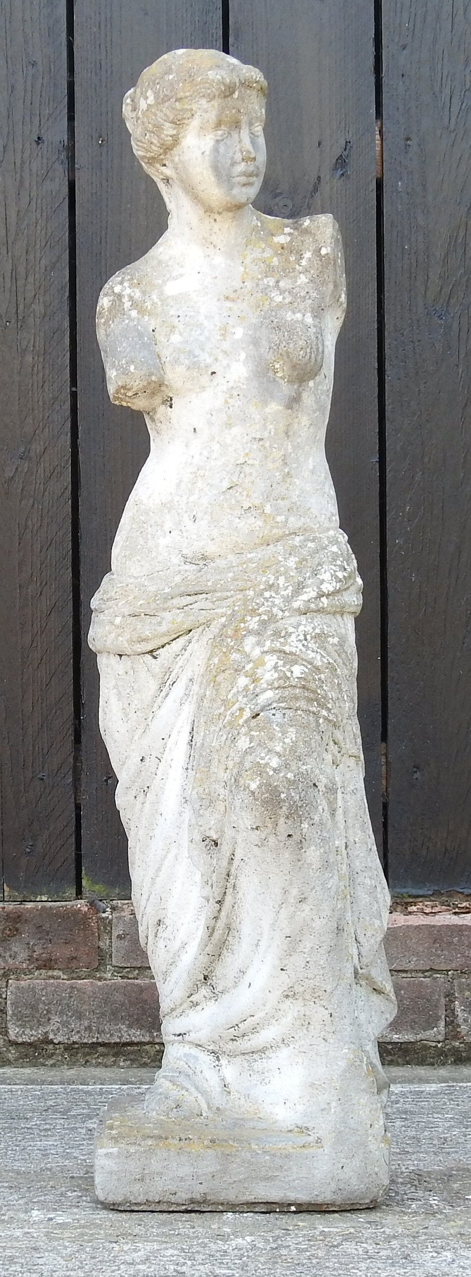 A reconstituted stone garden figure of a classical lady, - Image 6 of 11