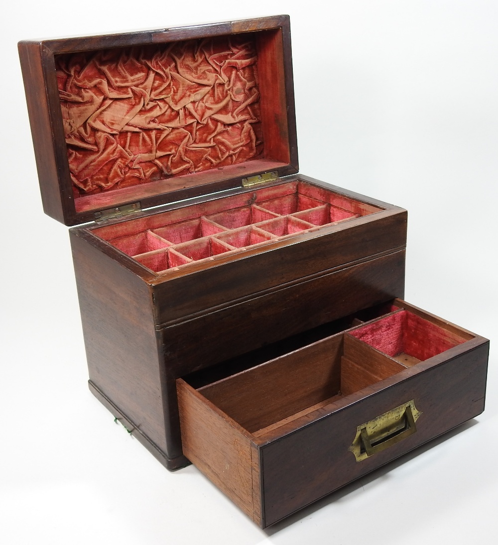 A 19th century mahogany portable apothecary box, the hinged lid revealing a fitted interior, - Image 23 of 27