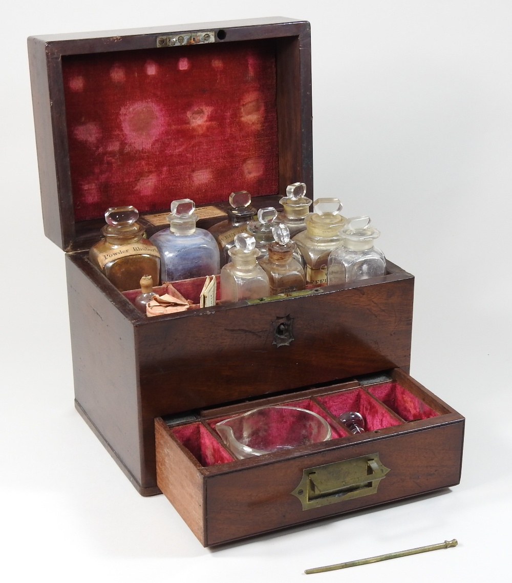 A 19th century mahogany and brass bound apothecary box, bearing a paper label for Savory & Moore, - Image 5 of 22