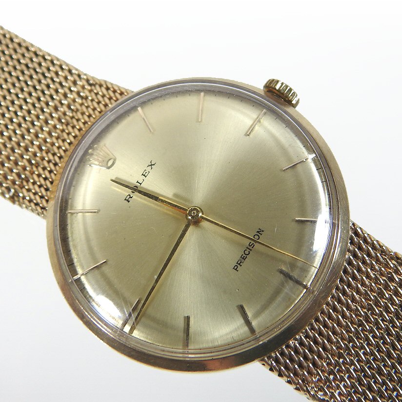 A vintage 9 carat gold cased Rolex Precision gentleman's wristwatch, circa 1959,