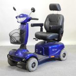 A TGA blue electric mobility scooter,