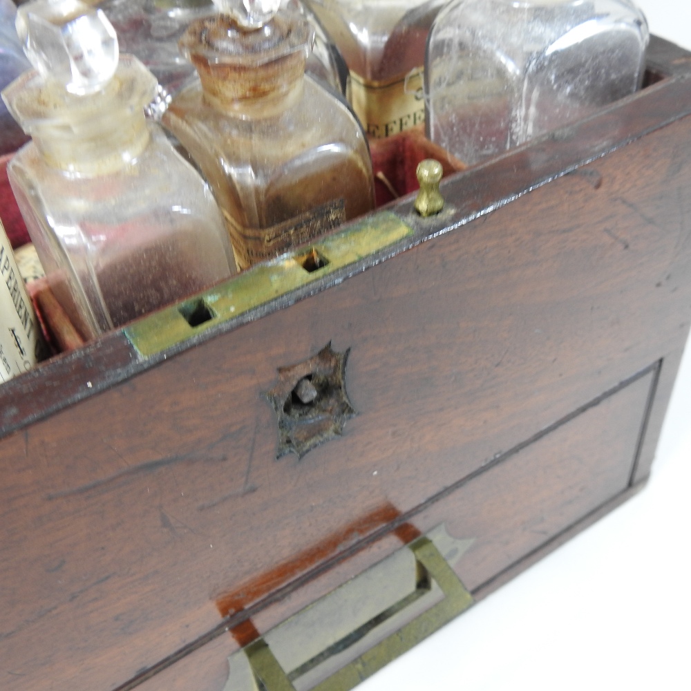 A 19th century mahogany and brass bound apothecary box, bearing a paper label for Savory & Moore, - Image 3 of 22