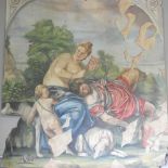 Continental School, 20th century, Venus and Adonis, oil on canvas, unframed,
