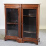 An Edwardian mahogany and inlaid display cabinet,