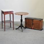 A 19th century marble top occasional table, 41cm,