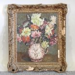 Van Jacob, 20th century, still life flowers, signed oil on canvas, 49 x 41cm,