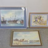 Sydney Vale, 1916- 1991, St Katherines Dock, signed, watercolour, 53 x 76cm,