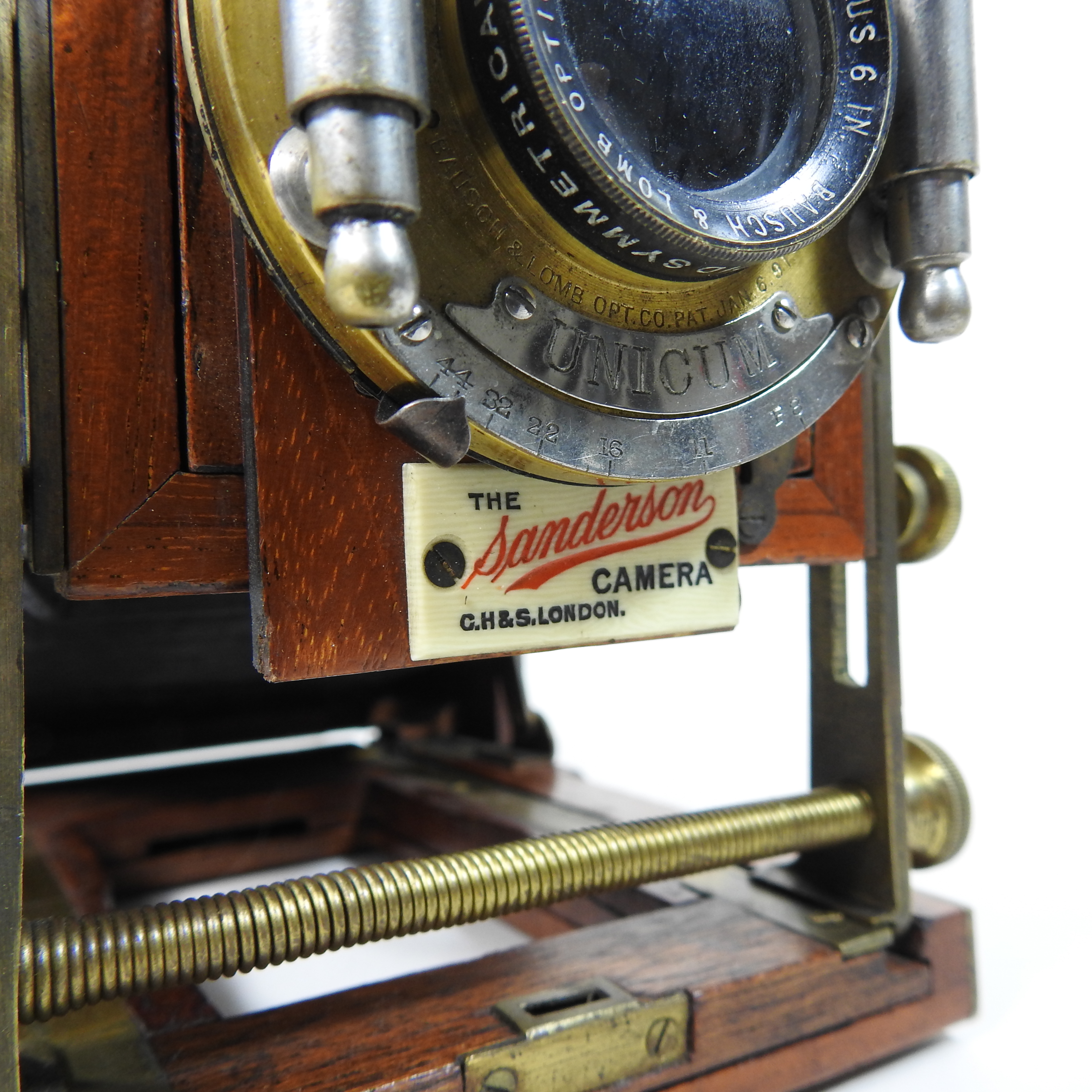 An early 20th century Sanderson Unicum BB Instantograph patent plate camera body, 1902, - Image 36 of 37