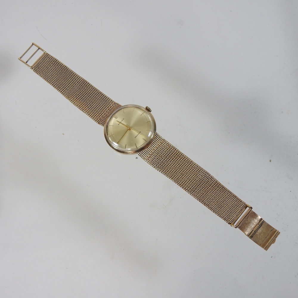 A vintage 9 carat gold cased Rolex Precision gentleman's wristwatch, circa 1959, - Image 5 of 13