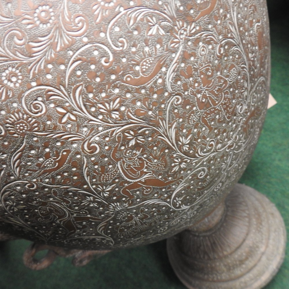 An early 20th century Indian brass urn and cover, - Image 15 of 19