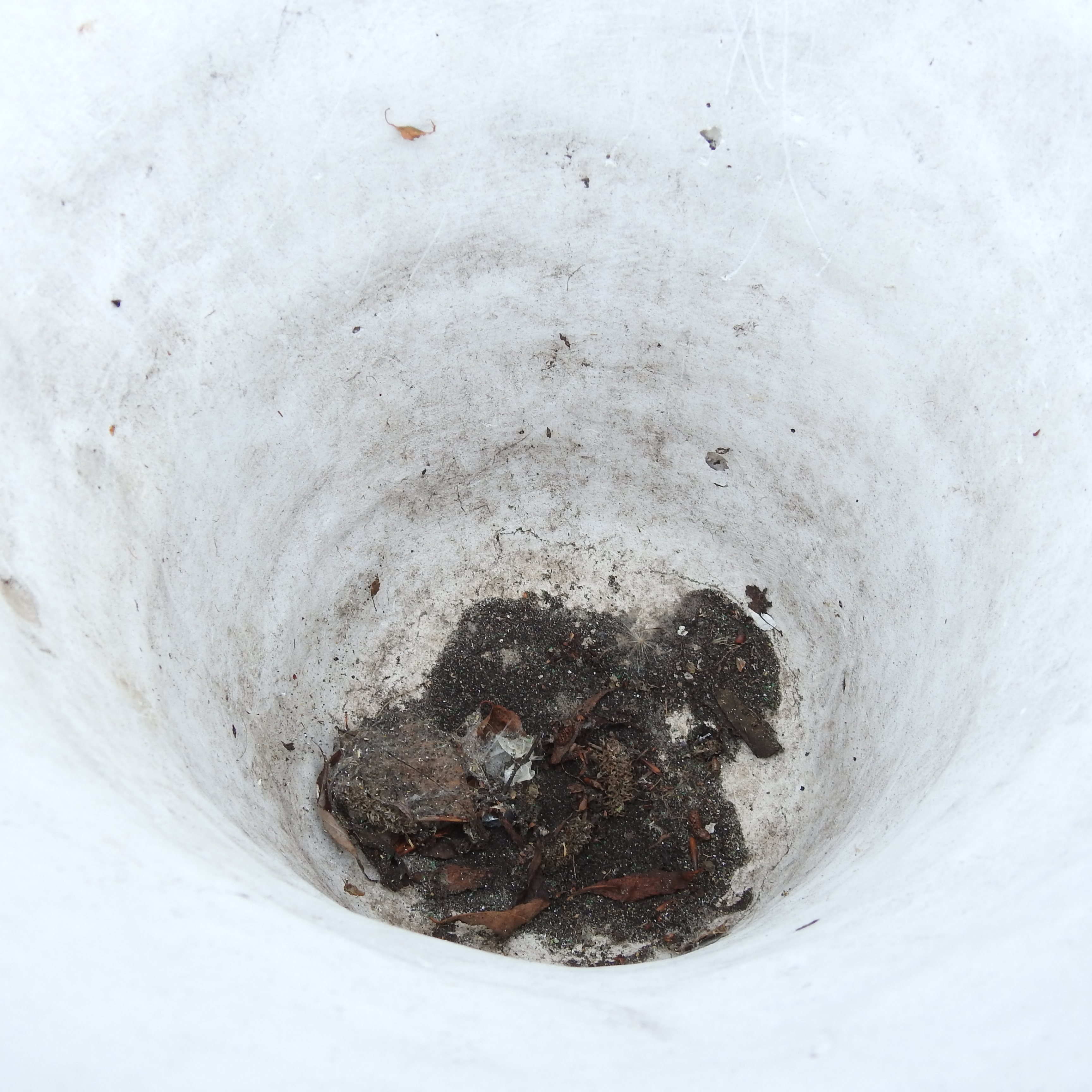 A weathered reconstituted stone faux marble garden urn, on a pedestal base, - Image 4 of 13