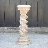 A terracotta decorated column,