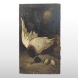 Continental school, 19th century, still life of game birds, oil on canvas, 69 x 43cm,
