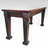 A large and impressive 19th century carved mahogany centre table, of large proportions,