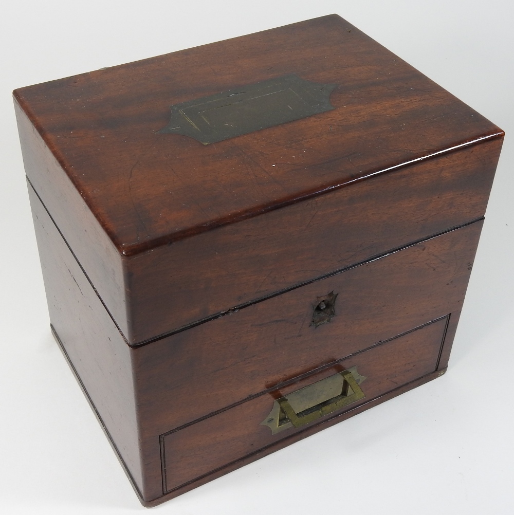 A 19th century mahogany and brass bound apothecary box, bearing a paper label for Savory & Moore, - Image 6 of 22