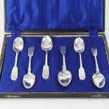 A collection of six fiddle pattern silver teaspoons, Exeter, 19th century, various, 114g,