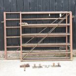 A metal five bar farm gate, 152cm,