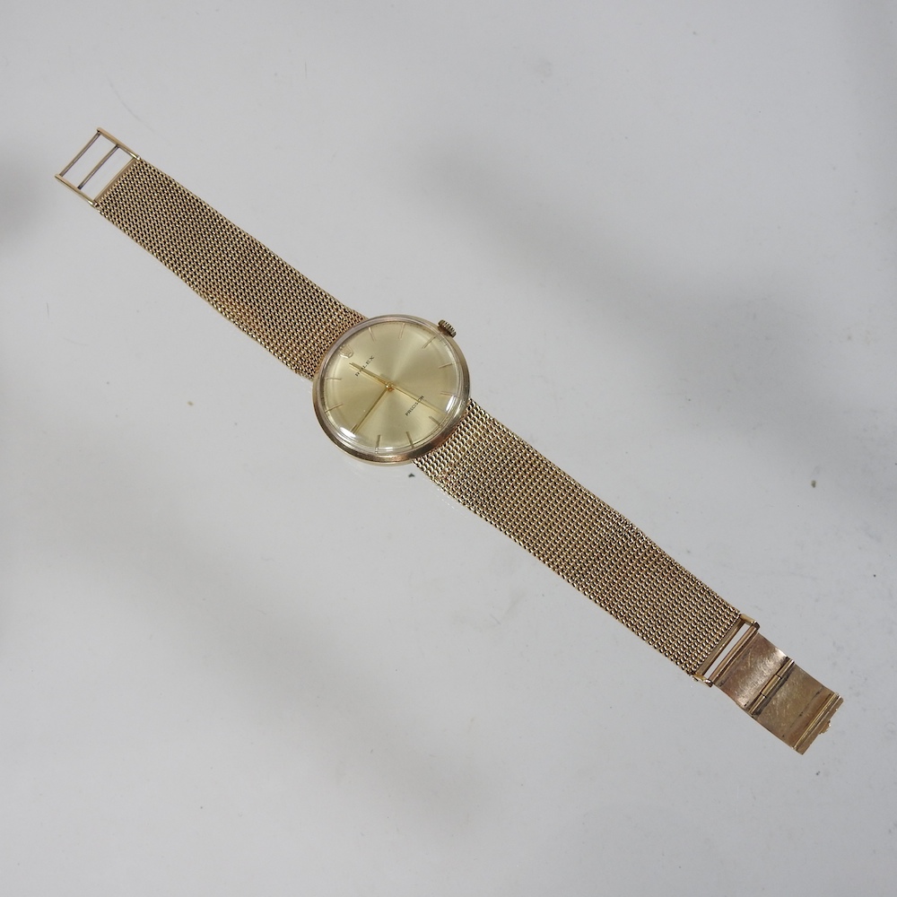 A vintage 9 carat gold cased Rolex Precision gentleman's wristwatch, circa 1959, - Image 4 of 13