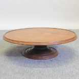 A Victorian light oak lazy susan,