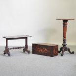 A Victorian rosewood occasional table, on a tripod base, 40cm,