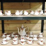 A collection of Royal Albert Old Country Roses pattern tea wares