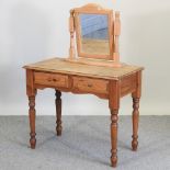 A modern pine dressing table, 91cm,