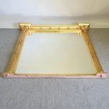 A modern Regency style gilt framed over mantel mirror,