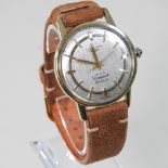 A 1960's Longines Conquest gold plated gentleman's automatic wristwatch,