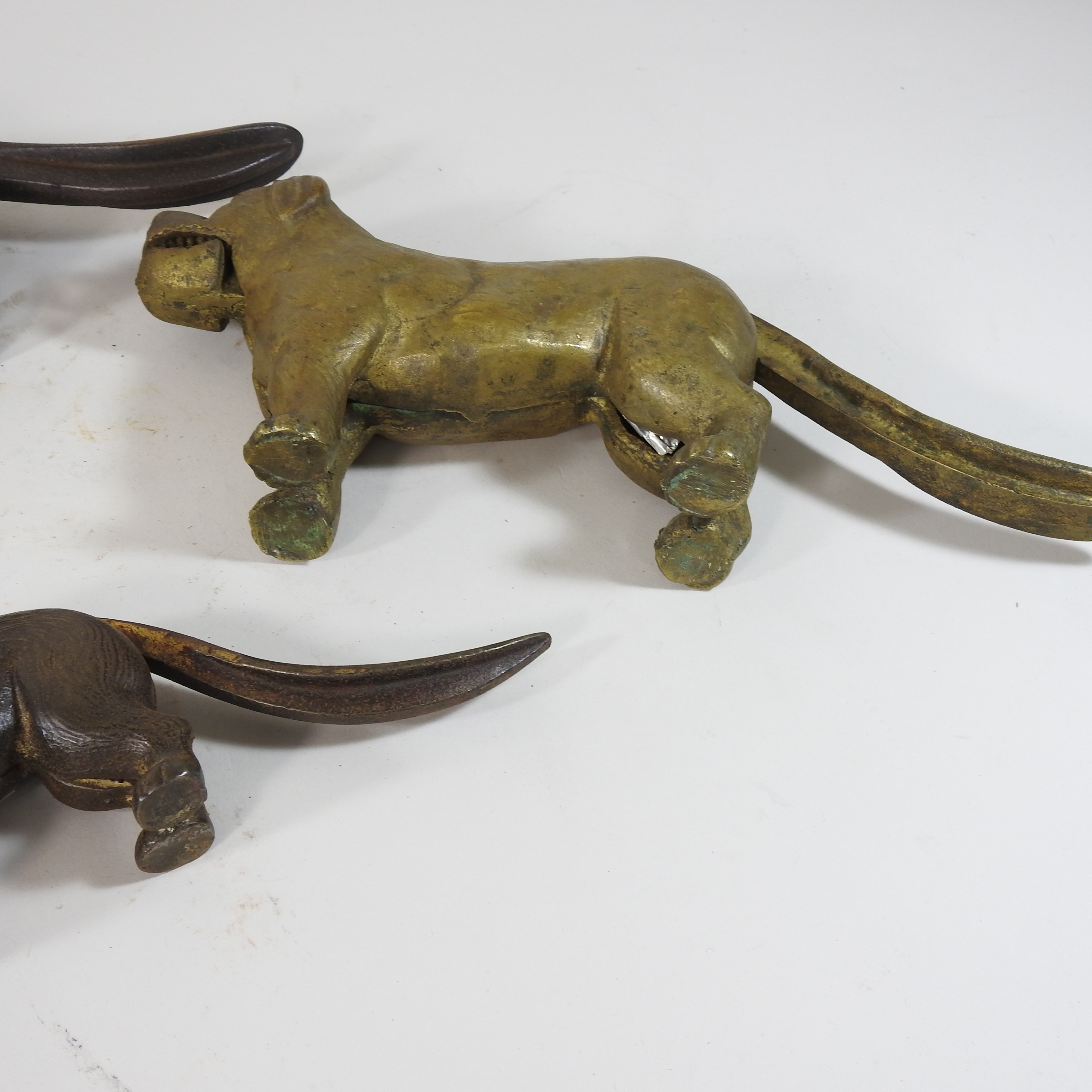 A collection of five 19th century cast iron novelty nut crackers, each in the form of a dog, - Image 18 of 21